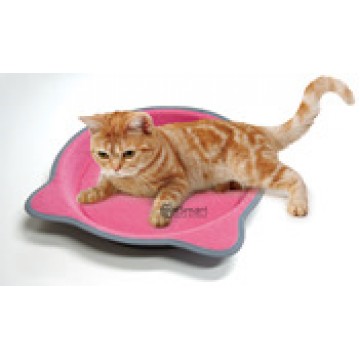 Nyanta Club Scratcher Tray Cat Shape Pink